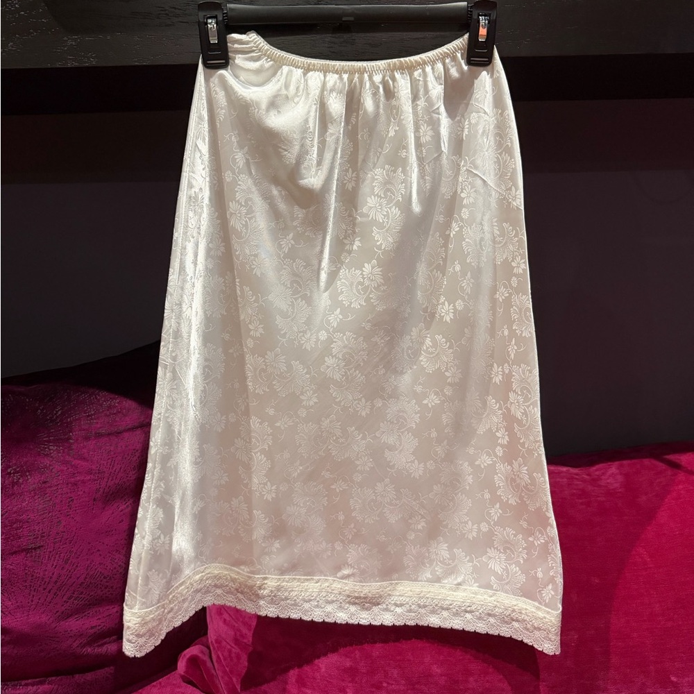 Vintage White Christian Dior lace trim slip.